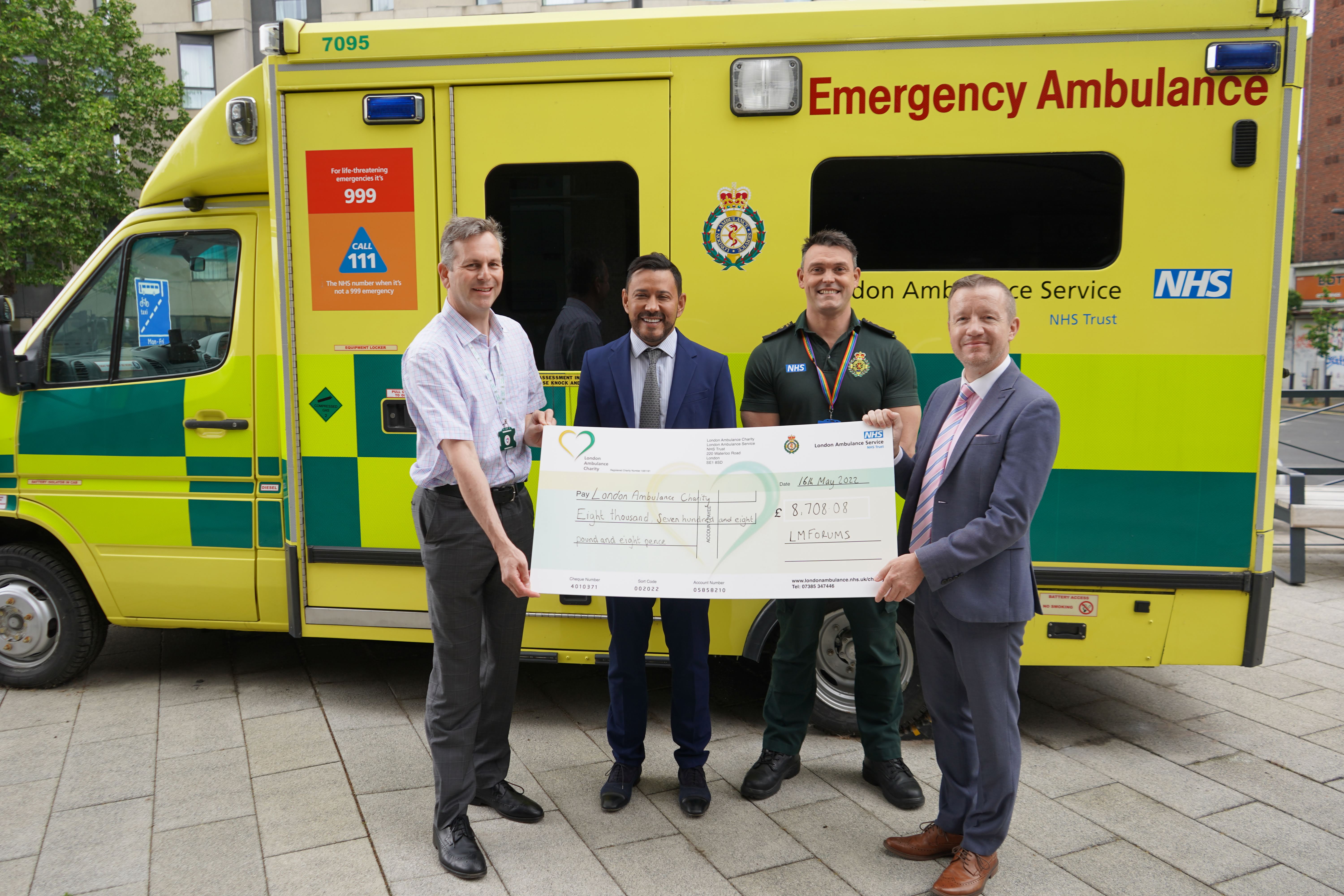 London Ambulance Service Cheque Presentation